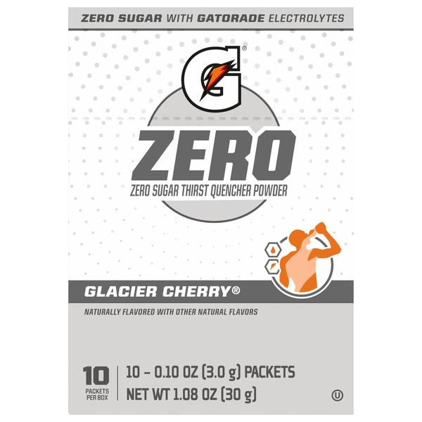 Gatorade Zero Glacier Cherry Thirst Quencher Powder Sticks - 10 ct