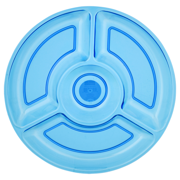 Smart Living Chip & Dip Platter Translucent Blue