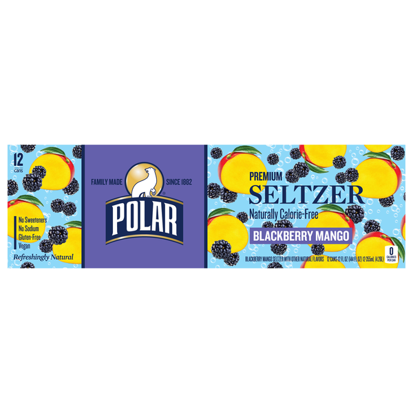 Polar Premium Blackberry Mango Seltzer - 12 pk