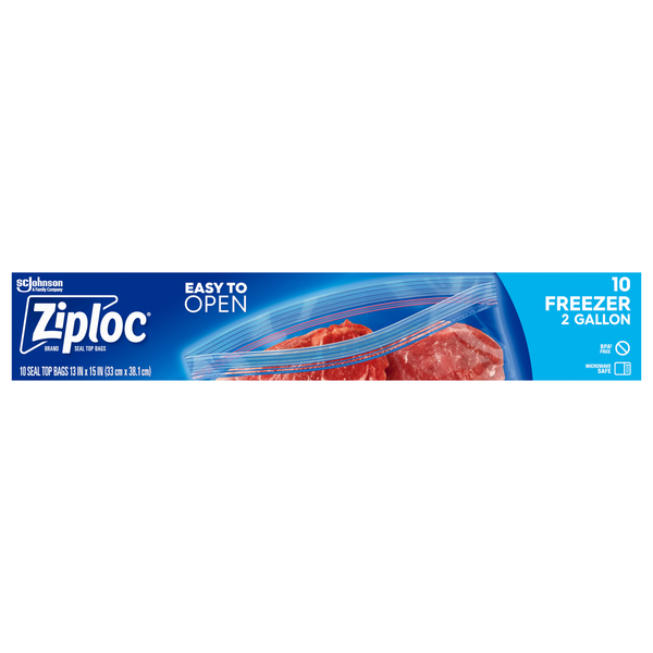 Ziploc Double Zipper 2 Gallon Freezer Bags