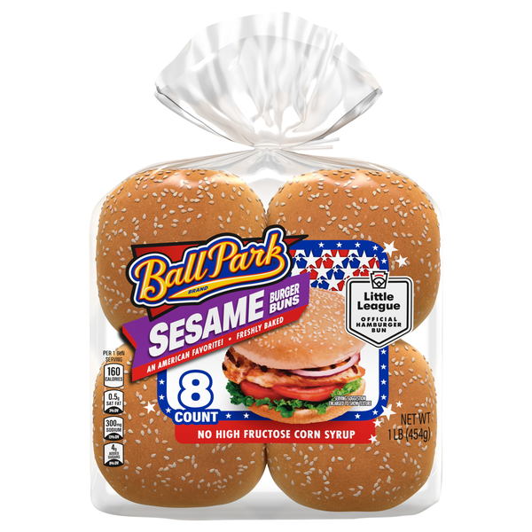 Ball Park Sesame Seed Burger Buns - 8 ct