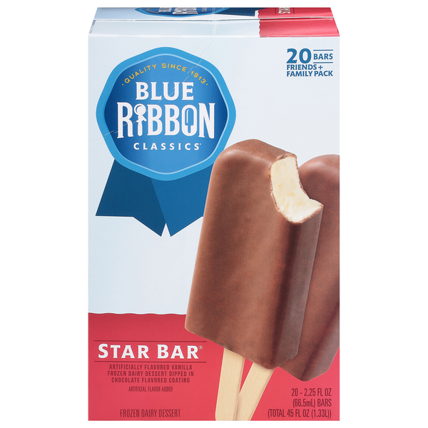 Blue Ribbon Classics Star Bar Frozen Dairy Dessert - 20 ct