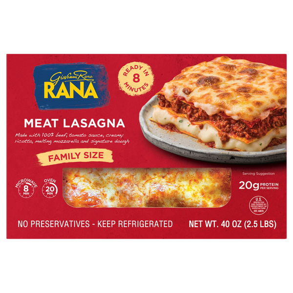 Giovanni Rana Meat Lasagna Family Size Fresh