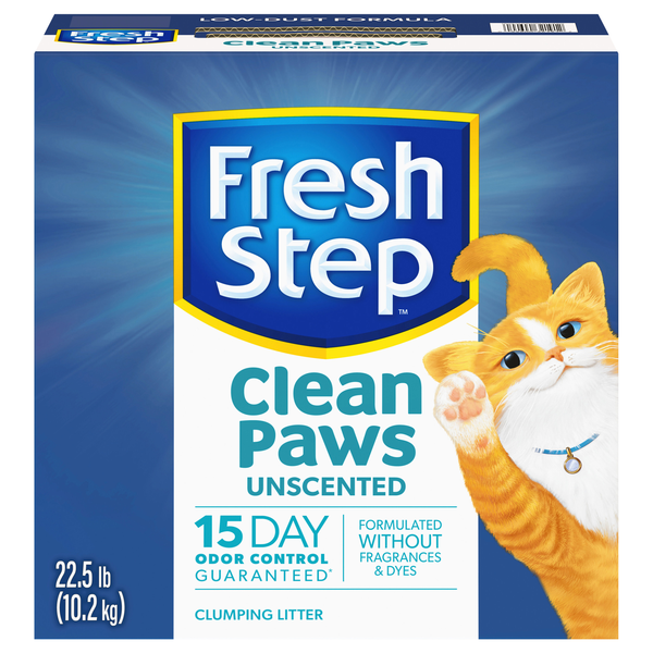 Fresh Step Clean Paws Clumping Simply Unscented Cat Litter
