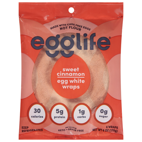 Save on Egglife Egg White Wraps Sweet Cinnamon 6 ct Order Online