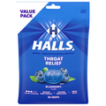 Halls Blueberry Flavor Throat Soothing Drops Economy Pack