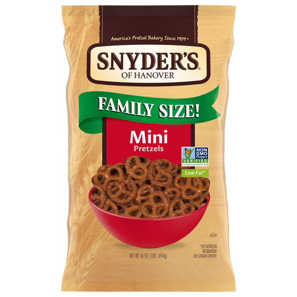 Snyder's of Hanover Low Fat Mini Pretzels Family Size