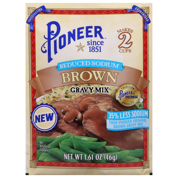 Pioneer Reduced Sodium Brown Gravy Mix