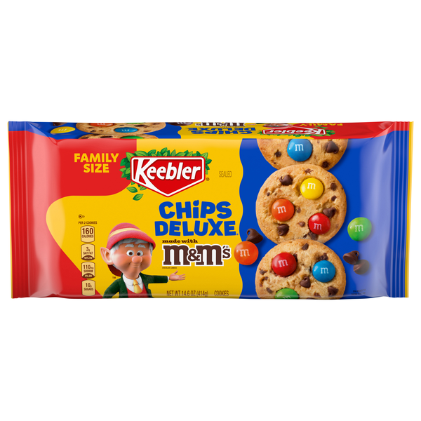 Keebler Chips Deluxe Chocolate Chip Cookies with M&M's Family Size