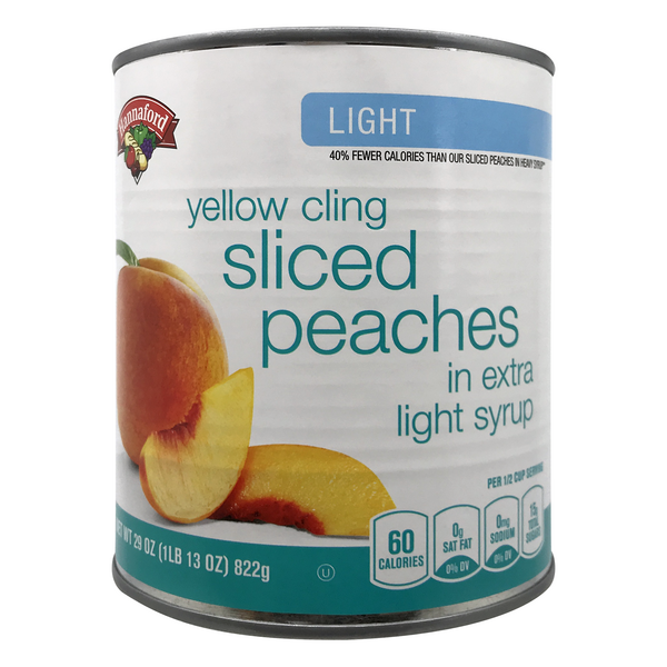 Hannaford Light Sliced Yellow Cling Peaches in Extra Light Syrup
