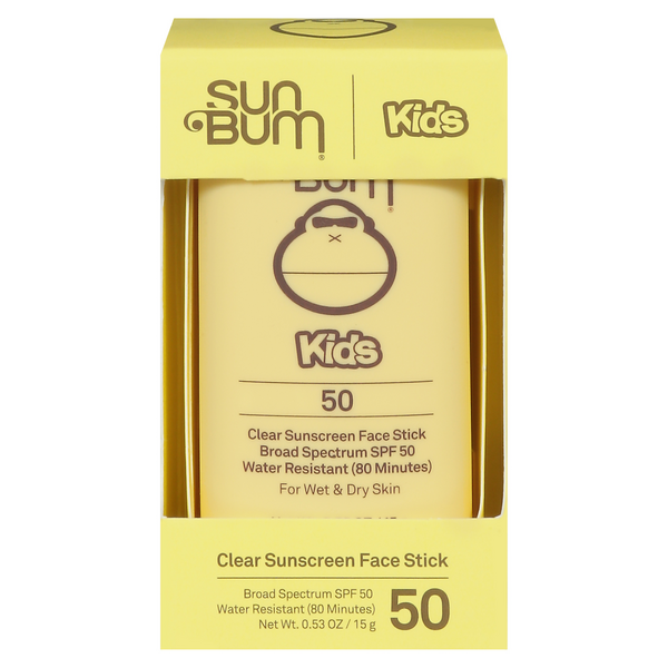 Sun Bum Kids Clear Sunscreen Face Stick SPF 50
