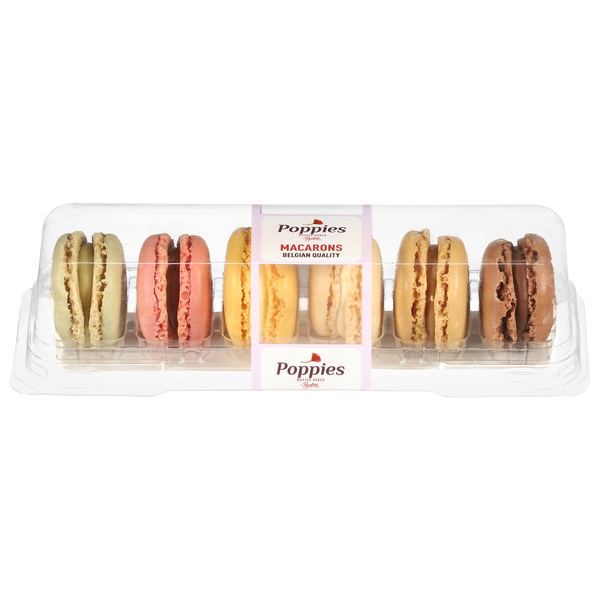Poppies Belgian Quality Macarons - 6 ct