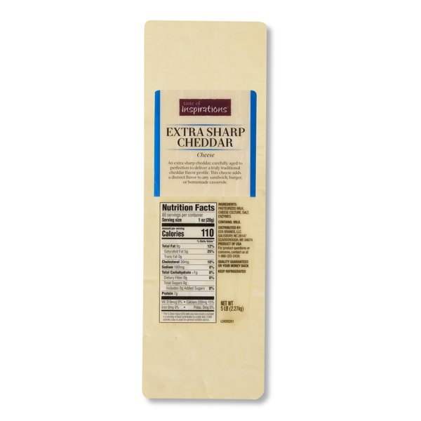 Taste of Inspirations Deli Extra Sharp Cheddar Cheese (Regular Sliced)