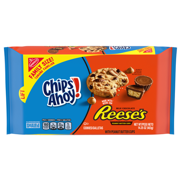 Save on Nabisco Chips Ahoy! Chocolate Chip Cookies Reese's Family Size