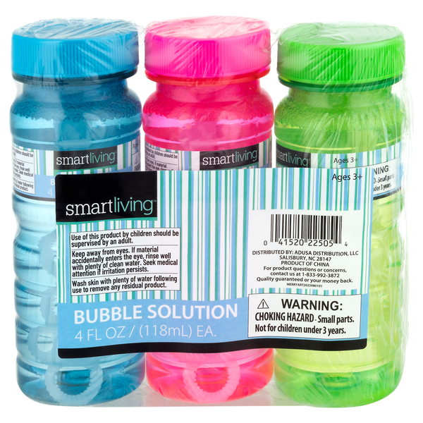 Smart Living Bubble Solution Ages 3+ - 3 ct