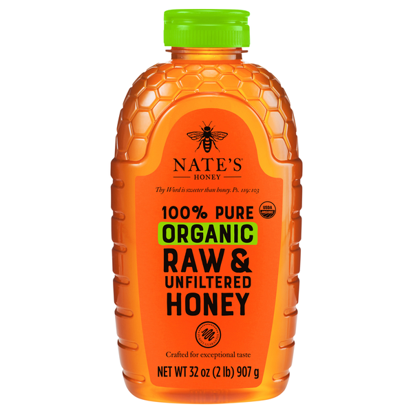 Nate's Organic 100% Pure Raw & Unfiltered Honey