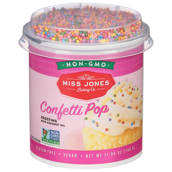 Miss Jones Baking Co. Gluten Free Confetti Pop Frosting with Coconut Oil