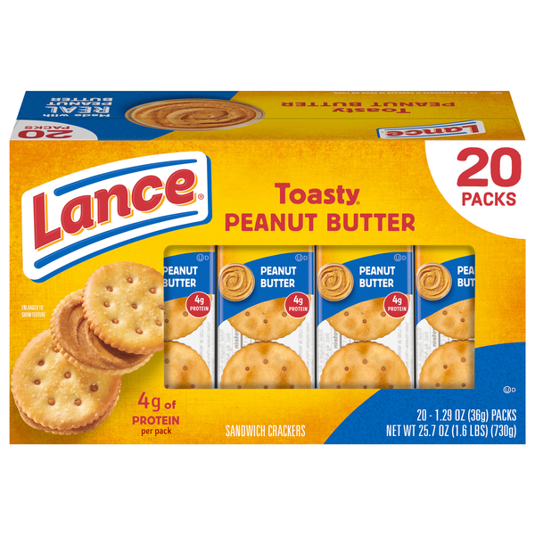 Lance Toasty Peanut Butter Sandwich Crackers Value Pack - 20 ct