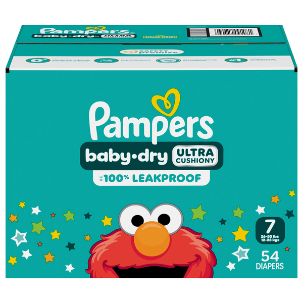 Pampers Baby Dry Size 7 Baby Diapers 41+ lb