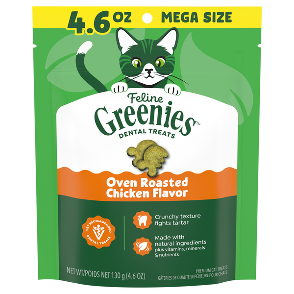 Feline GREENIES Oven Roasted Chicken Flavor Dental Cat Treats