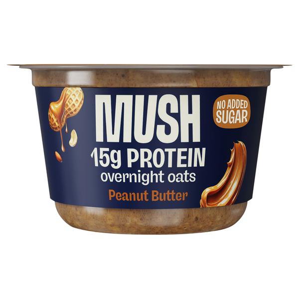MUSH Gluten & Dairy Free Peanut Butter Protein Overnight Oats Refrigerated