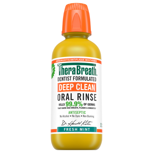 Save on TheraBreath Antiseptic Deep Clean Fresh Mint Oral Rinse Order