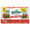 gimMe Organic Gluten Free Chili Lime Roasted Seaweed Snacks - 6 ct
