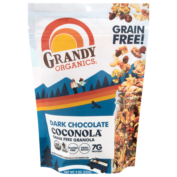 Grandy Organics Grain Free Dark Chocolate Coconola 7g Protein Granola
