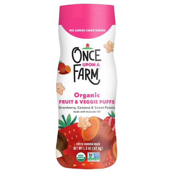 Once Upon a Farm Organic Strawberry/Sweet Pot/Coconut Fruit & Veggie Puffs