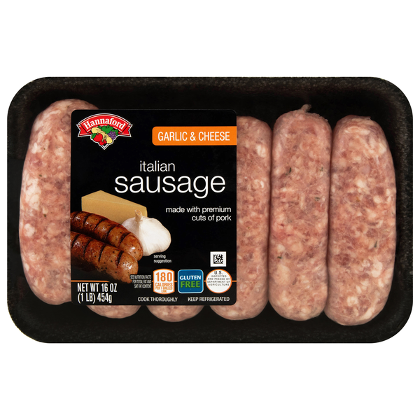 Hannaford Garlic & Cheese Italian Sausage - 6 ct Fresh