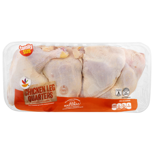 Stop & Shop Natural Chicken Leg Quarters Family Size - 4 ct Fresh