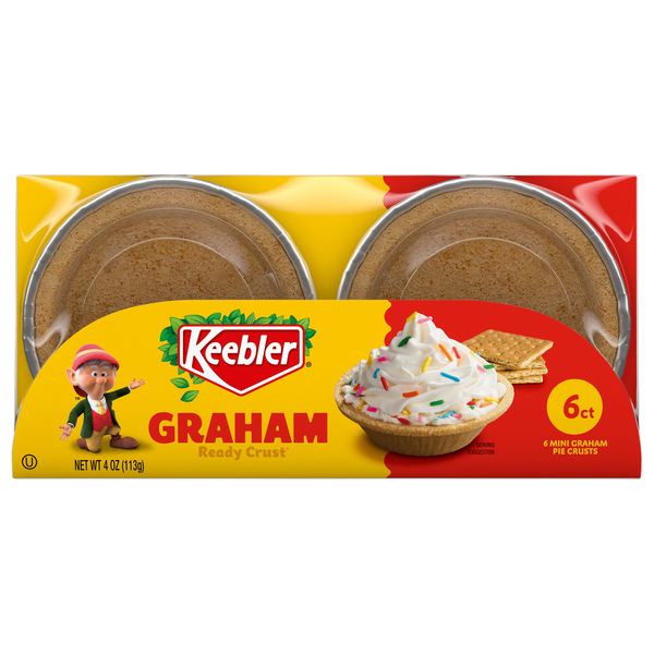 Keebler Ready Crust Pie Mini Graham Cracker Crust - 6 ct