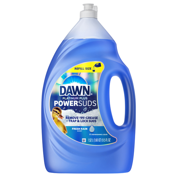 Dawn Platinum Plus Powersuds Fresh Rain Scent Liquid Dish Soap