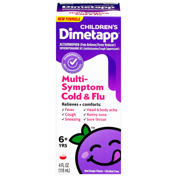 Dimetapp Children's Multi-Symptom Red Grape Flavor Cold & Flu