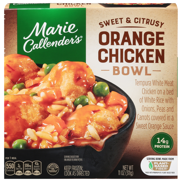 Marie Callender's Sweet & Citrusy Orange Chicken Rice Bowl Frozen Meal
