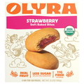 Olyra Organic Strawberry Filled w/Prebiotics Breakfast Bars Biscuits 4 ct