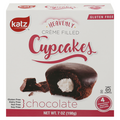Katz Gluten Free Chocolate Heavenly Creme Filled Cupcakes - 4 ct Frozen