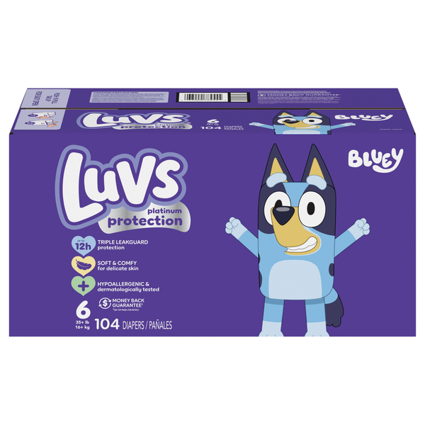 Luvs Size 6 Baby Diapers 35+ lb