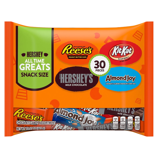 Hershey's All Time Greats Chocolate Halloween Candy Snack Size - 30 ct