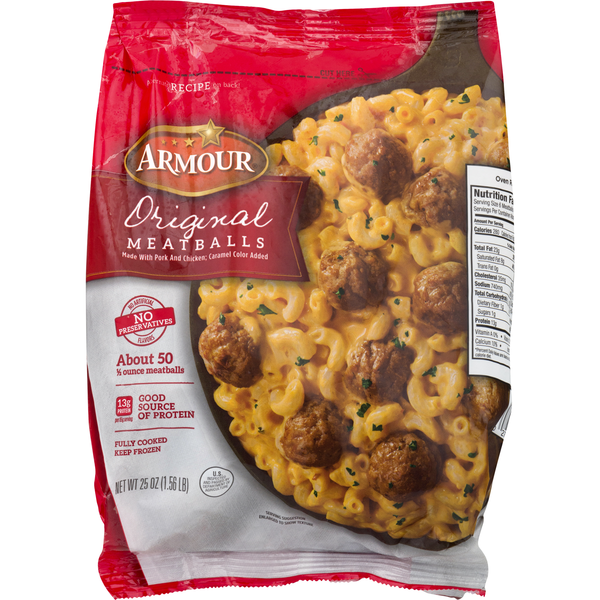 Armour Original Pork & Chicken Meatballs - apx 50 ct Frozen