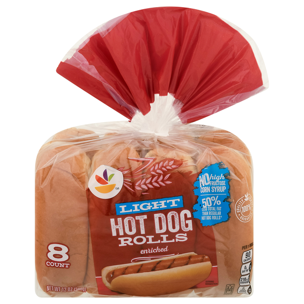 Stop & Shop Light Hot Dog Rolls - 8 ct