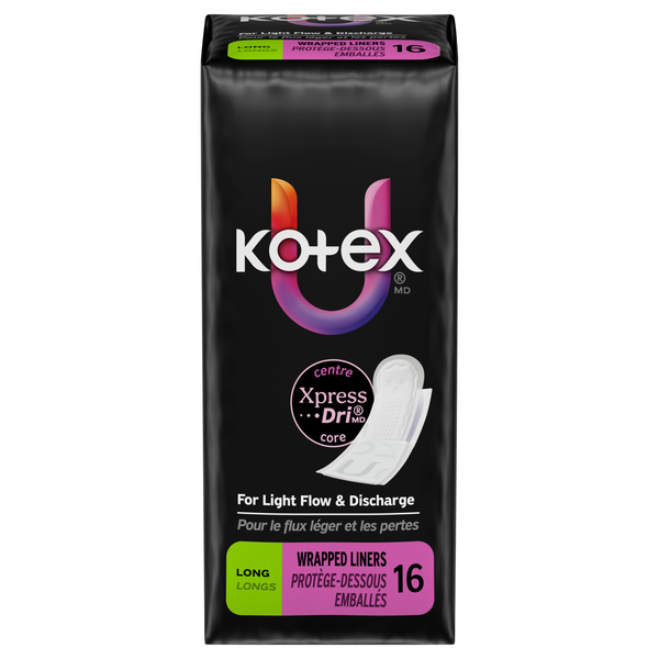 Kotex Xpress Dri Wrapped Long Liners