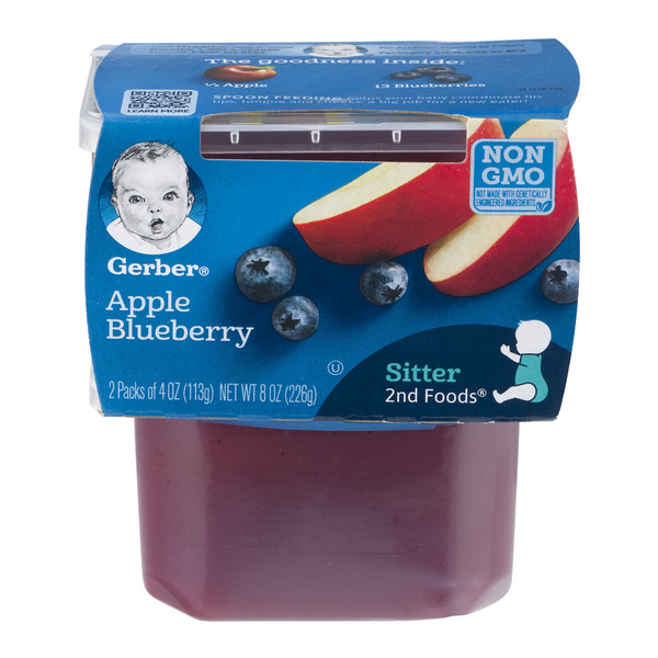 Save on Gerber 2nd Foods Apple Blueberry 2 ct Order