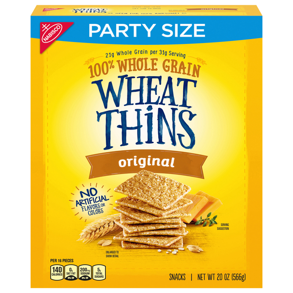 Nabisco Wheat Thins Original Whole Grain Crackers Party Size