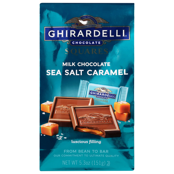 Ghirardelli Sea Salt Caramel Milk Chocolate Candy Squares