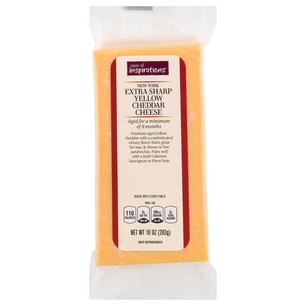Taste of Inspirations Age New York Extra Sharp Yellow Cheddar Cheese Block