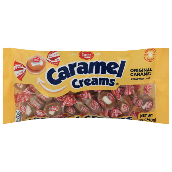 Goetze Bulls-Eyes Original Caramel Creams Chewy Candy