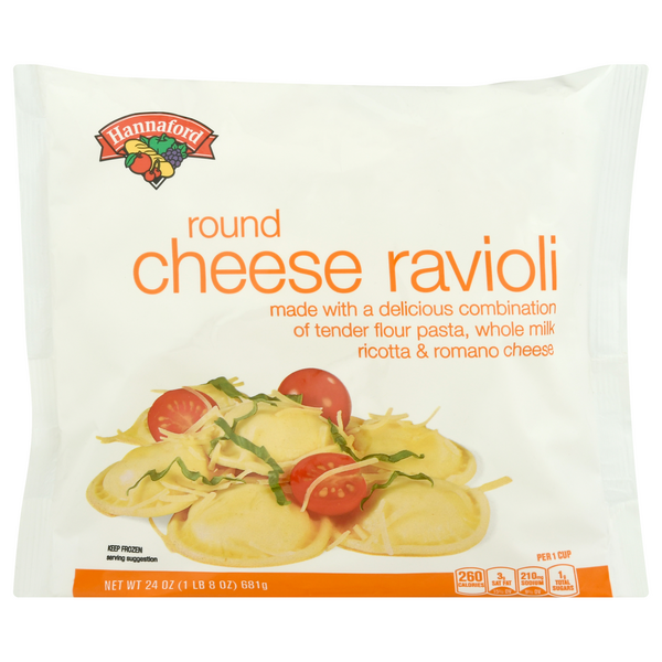 Hannaford Round Cheese Ravioli Pasta Frozen