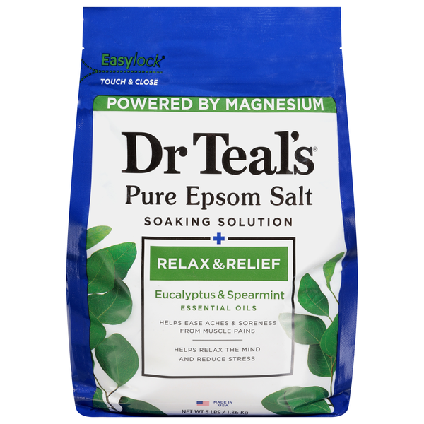 Dr. Teal's Pure Epsom Salt Relax & Relief with Eucalyptus & Spearmint