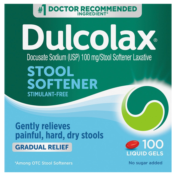 Dulcolax Stool Softener Laxative Liquid Gels Stimulant-Free